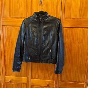 Giacca Callery Company Faux Leather Black Jacket Size M
